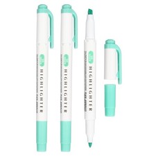 3Pack Broad and Round Tips Highlighter, Blue Green