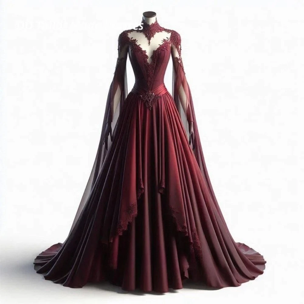 open lace back dress Renaissance Women's Dress Costume Elf Fantasy Elven Cosplay 2-Piece Dress  Gown Set Red/Gold - 