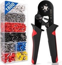 Ferrule Crimping Tool Kit, Wire Ferrules Kit Crimper Pliers with 1800PCS Wire En