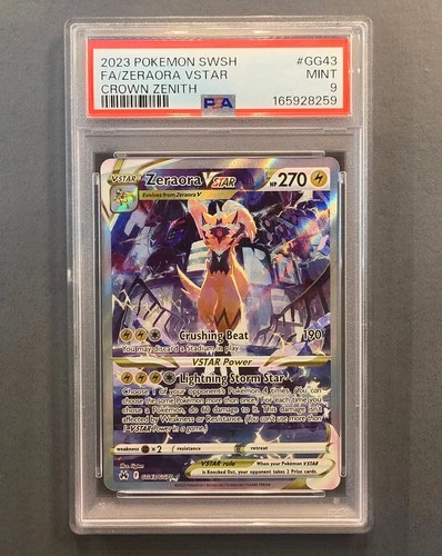 Zeraora VSTAR GG43/GG70 Ultra Rare - Pokemon Crown Zenith - PSA 9