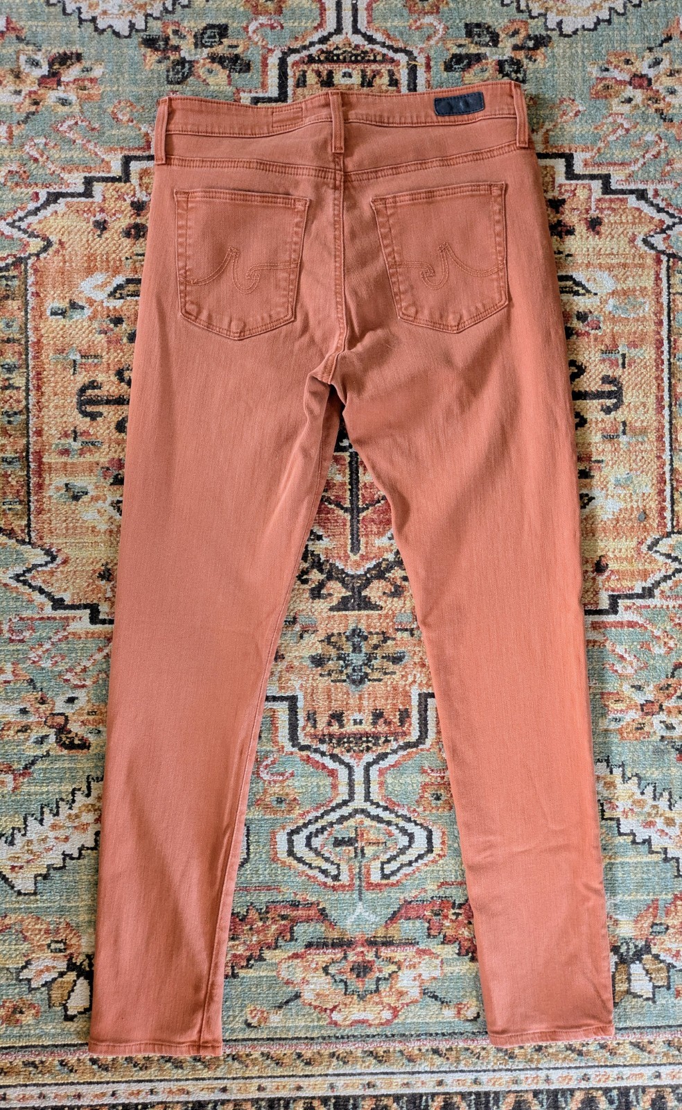 Adriano Goldschmied AG Farrah Skinny Ankle Jeans Faded Rust Womens 29x28 *NICE!* thumbnail 8