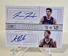 2012-13 Panini National Treasures JIMMER FREDETTE  AUSTIN RIVERS *DUAL AUTO* /49