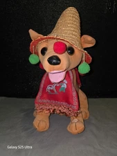 Vintage Pancho The Christmas Chihuahua Animated Plush Sings  Feliz Navidad
