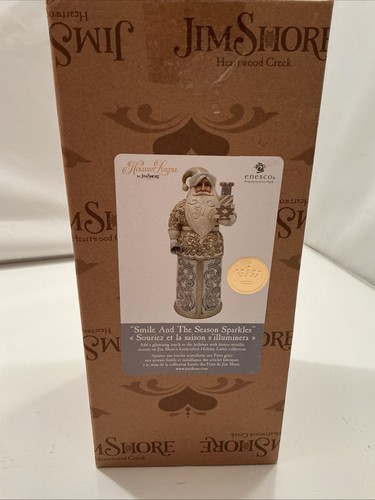 HOLIDAY LUSTRE BY JIM SHORE SANTA WITH BELLS #6006614 CHRISTMAS FIGURINE - Picture 2 of 9