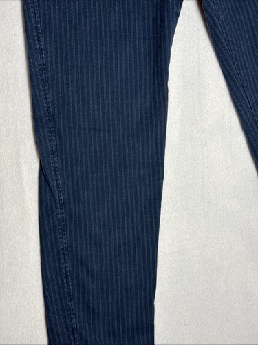 Levi’s XX Chino Standard Taper Hose 33 x 32 gestreift dunkelblau Taschen - Bild 2 von 12