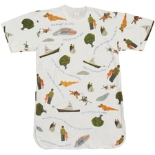 Men's Billy Joel Animated T-shirt One Size White