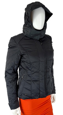 Spyder Women Black Ski Jacket Coat 4 US 40 IT S Zip Snow Puffer Runway Auth
