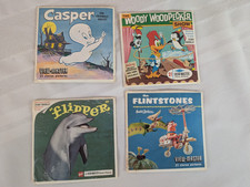 1950s View Master Reel Sets Lot of 4 Casper, Flipper, Flintstones, Woody Woodpec