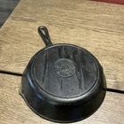 Vintage Lodge 5SK Cast Iron Skillet Pan 8" Single Handle Double Pour