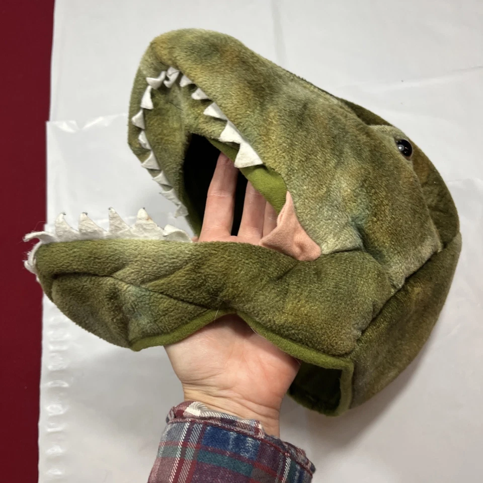 Jurassic World Green Dinosaur MASK Soft CHILD OS Halloween Costume Jagged Teeth - Image 4 of 4