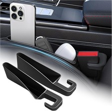 2PCS Short Car Seat Gap Filler Organizer with Seats Belt Holes,Antidropout Se...