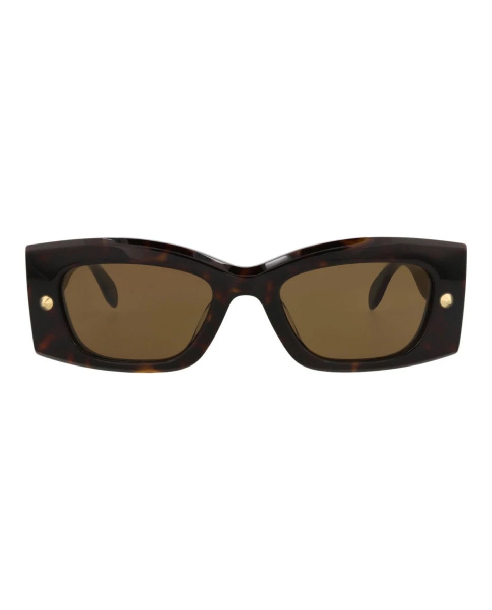 Alexander McQueen Brown Square Sunglasses for Women for sale  display picture 1