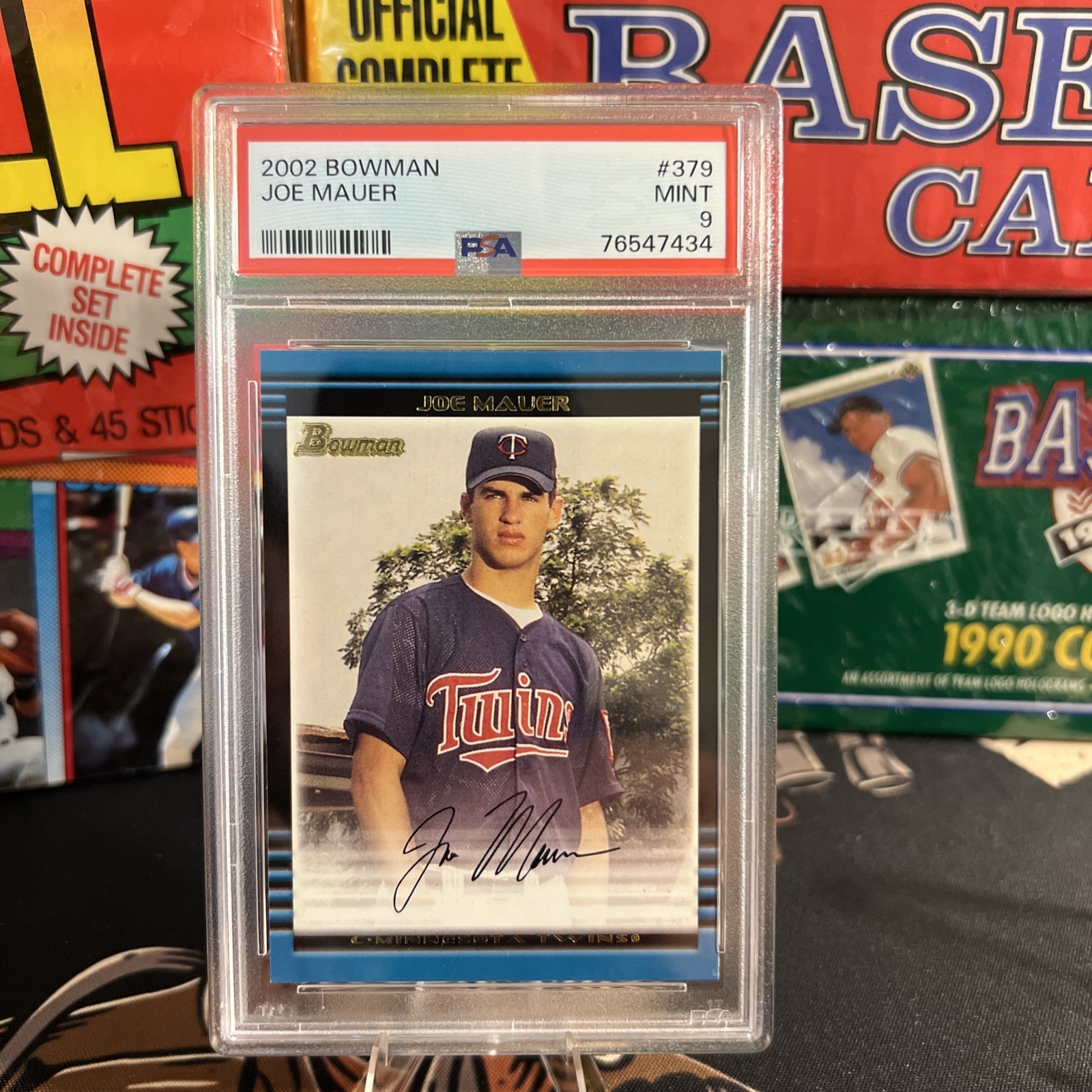 2002 Bowman - Joe Mauer (RC) #379 PSA Mint 9