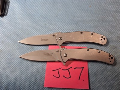 2 KERSHAW ZING 1730SS POCKET KNIVES   Camping Fishing   NICE     Lot JJ7