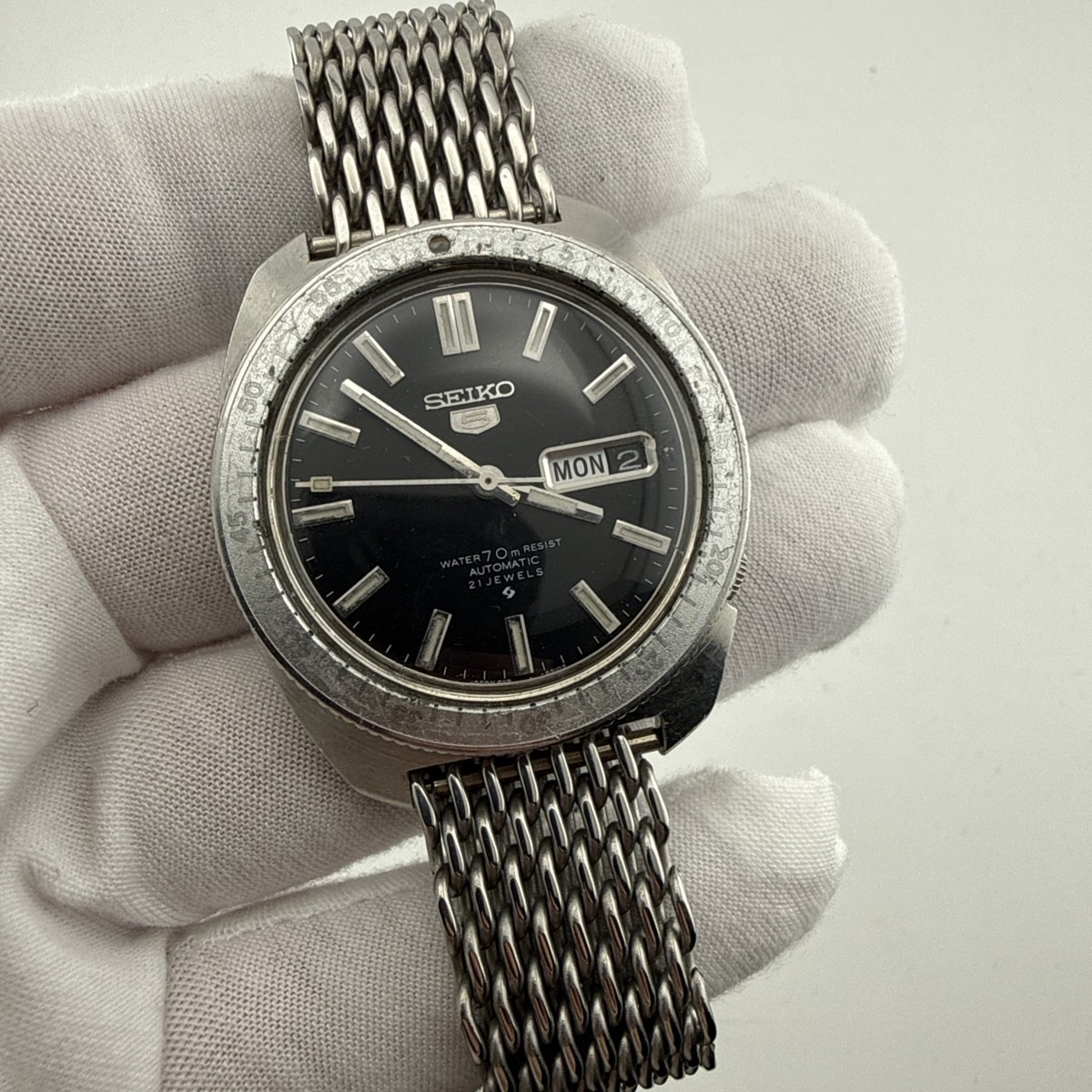 Vintage Seiko 5 6119-8460 Gene Kranz Automatic Sport Diver Day