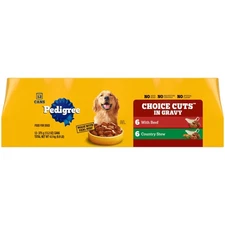 Pedigree Choice Cuts in Gravy Beef Wet Dog Food 13.2oz Cans 12pk