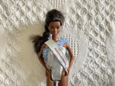Barbie American Beauty Queen Sash & Bodysuit Blue Silver NO DOLL #3137 1991