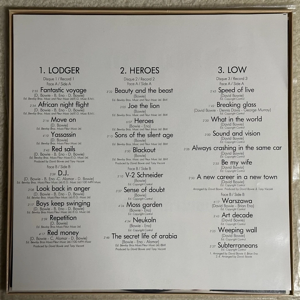 David Bowie - Portrait of a Star French 3 LP Box Set (Low, Heroes, Lodger) - EX - Image 4 of 4