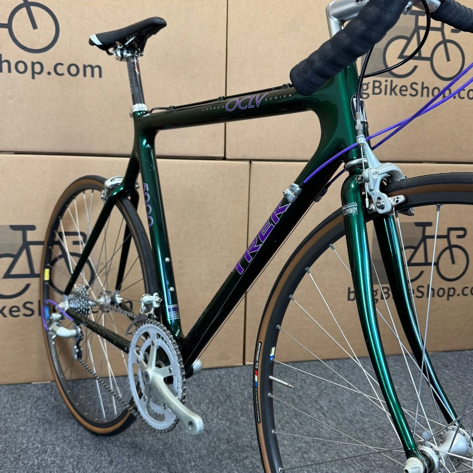 Bicicleta de Carretera Trek 5000 De Colección Usada, Fibra de Carbono OCLV-1999, 58 cm Foto 3 de 4