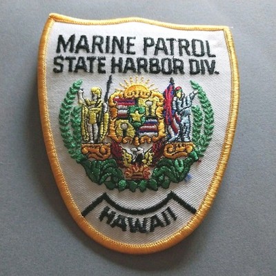 Marine Patrol Div. State Harbor Division Hawaii HI State Coat of Arms 5'' Patch