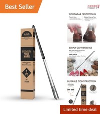 Metal Shoe Horn Long Handle 30in Elderly Assist Shoes Helper Boot Horn