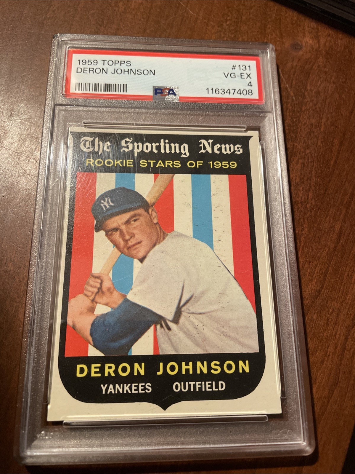 1959 TOPPS #131 DERON JOHNSON PSA 4 NEW YORK YANKEES
