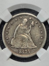 1875 S Twenty Cent 20c Piece - NGC XF 40 #5057