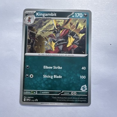 Pokemon TCG Kingambit 113 SVP Battle Academy Black Star Stamped Promo