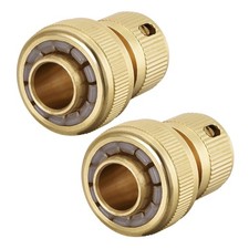 2pcs 3/4 inch Brass Water Hose Connector Female Quick Fit Compression