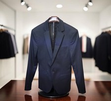 ZARA MAN Basic Men's Size 36 Navy Blue Sportcoat Blazer Jacket Two-Button 36RZAR