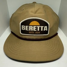 Beretta Sunset Rope Trucker Hat, Tan, Snapback, 5-Panel (BC055T118601A0)