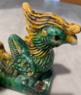 ANTIQUE SANCAI GLAZED CHINESE CERAMIC ROOF TILE — photo 4