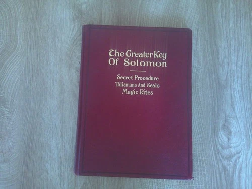 The Greater Key Of Solomon OCCULT 1914 Copyright RARE Full Gilt Title Red Cloth