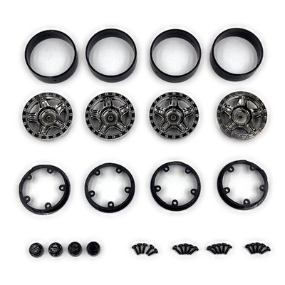 Hobby Plus RC Technology Co., Ltd. Deep Star Bead Lock Wheel ( 1.2 ) Black Chrom