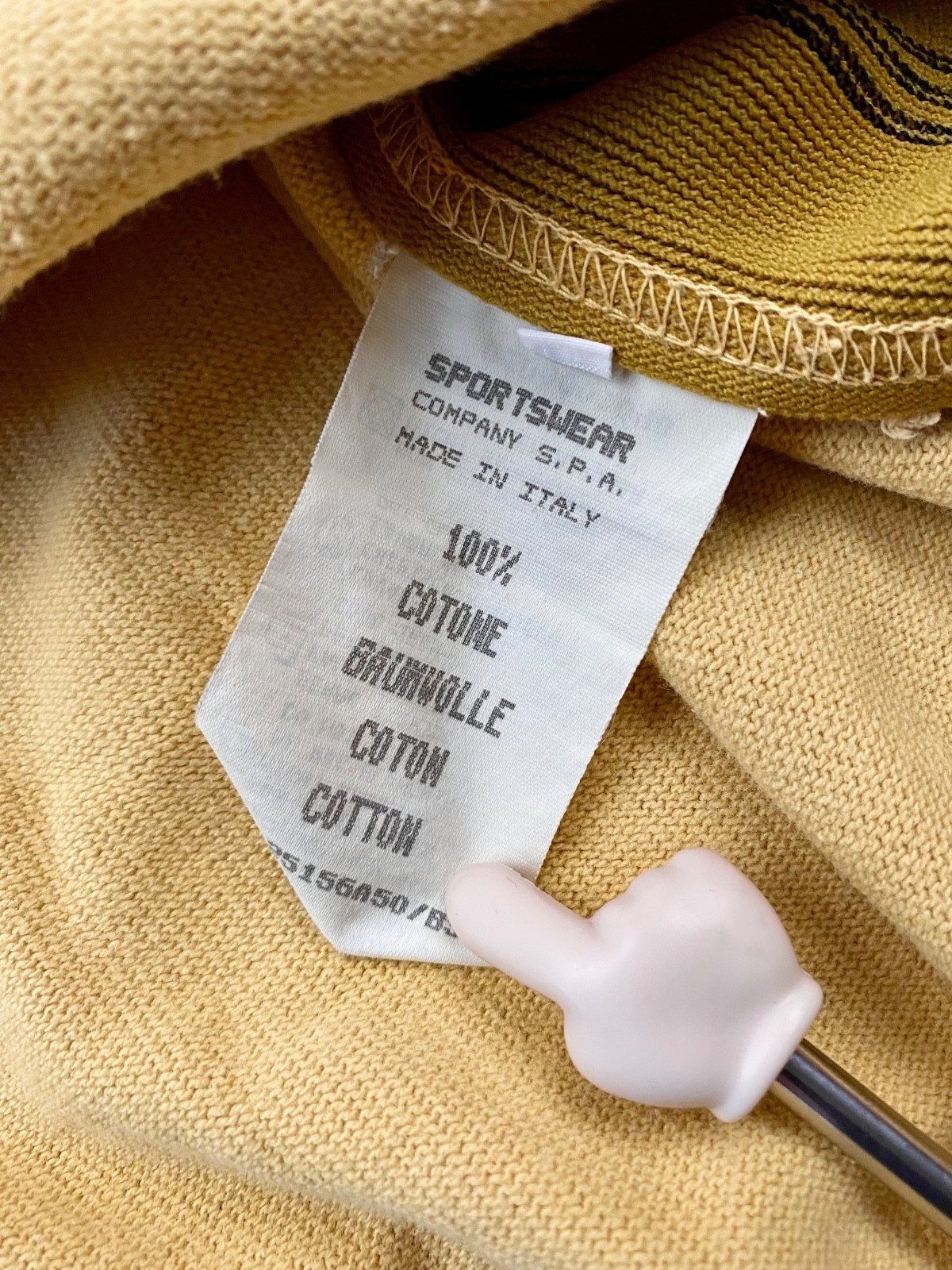 Stone Island Vintage 1996 Crew Neck Yellow Jumper - Size: XL thumbnail 8