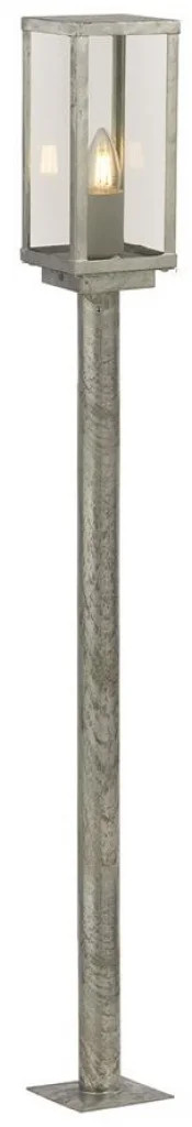 Outdoor Light Silver Box II Bollard IP44 Galvanised 900mm Searchlight