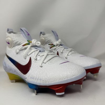 Nike Alpha Huarache NXT ‘Rainbow’ Baseball Cleats DJ6517-106 Men Sz 8.5 Nike Alpha Huarache NXT Rainbow Baseball Cleats DJ6517-106  main image 4