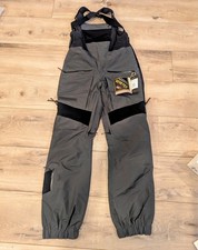 Burton Carbonate Bibs Women's Size Small Gore-Tex Dark Gray Snowboard 2L