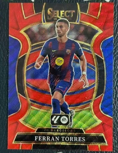 Ferran Torres 2025-26 Panini Select La Liga Terrace Red Wave /59 #5