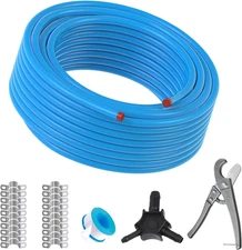 Compressed Air Piping System 3/4 Inch X 100 Ft Tubing, Shop Air Line Kit for Gar