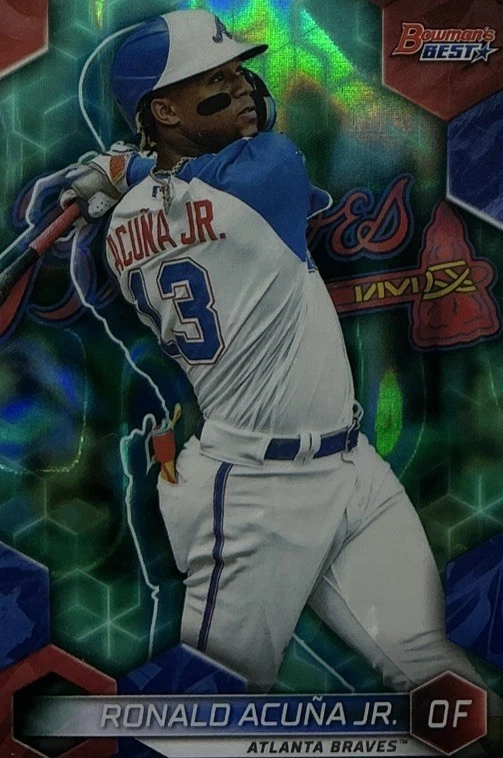 Ronald Acuna PSA 10 -2023 Bowman's Best Aqua Lava Refractor /199 - Acuña -Braves - Image 4 of 4