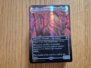 MTG Custom CAT TRIBAL Mono White Commander Deck: Arahbo the First Fang