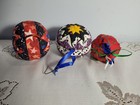 Vtg Lot of 3 Handmade Patchwork Quilted Fabric Christmas Ball Ornaments 2.75" — photo 5