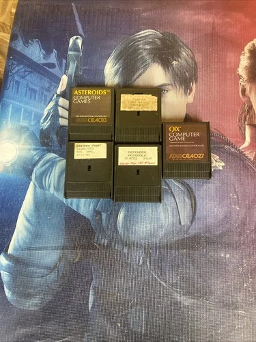 Defender QIX Eastern Front Tennis Asteroids Games Atari 400/800 Lot Tested
