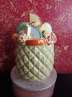 Vintage CARA CREATIONS Hand-Painted Japanese Majolica Pineapple Fruit Cookie Jar — photo 1