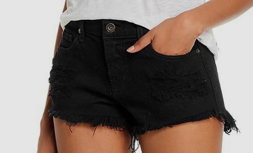 $88 Pistola Women's Black Gigi Low-Rise Cutoff Denim Shorts Size 26  842662148078 | eBay