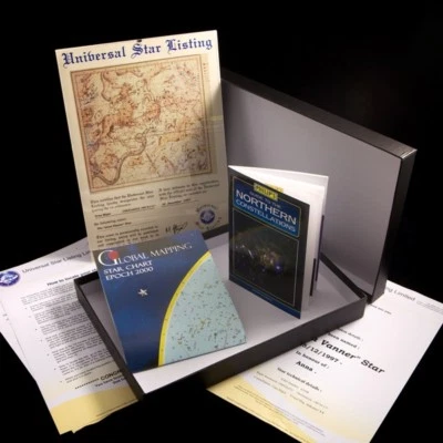 UNIVERSAL STAR LISTING CHRISTMAS NAME A STAR GIFT SET - PERSONALISED AND FRAMED WITH SMART GIFT BOX