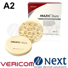 Dental Vericom MAZIC Duro Nano Hybrid Ceramic for CAD/CAM Ø98 mm L14mm  A2 - LT