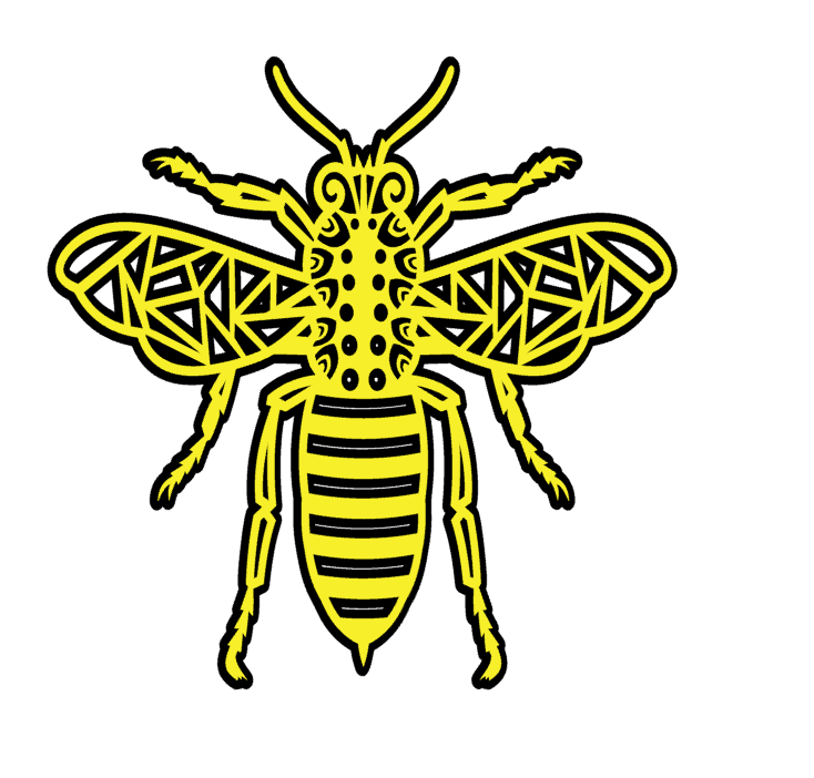 Bee Vinyl Decal Sticker Multicolor Choice a3615
