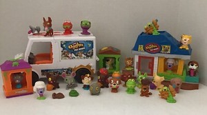 Ugglys Pet Shop lot,  Dirty Dog Wash van, figures, houses, all sounds work